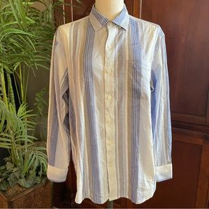 Tommy Bahama Silk Striped Button Down Shirt Mens Medium